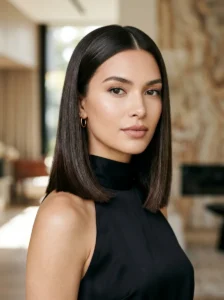 Blunt lob haircut for thin hair