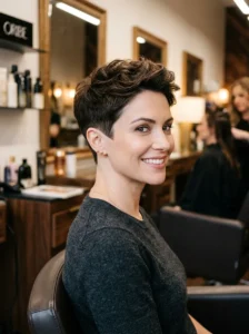 Short tapered crop haircut