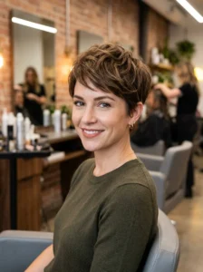 Tapered crop haircut for thin hair