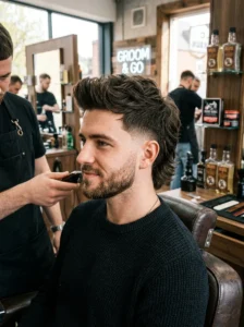 Clean tapered mullet with volume hairstyle