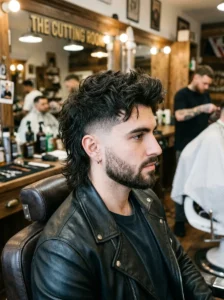 Textured taper mullet modern hairstyle for men