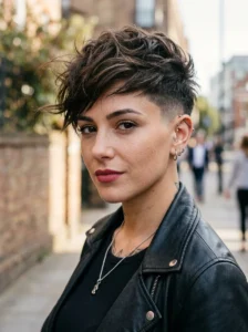 Modern undercut pixie haircut