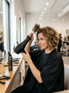 Styling a fluffy bob haircut for maximum volume
