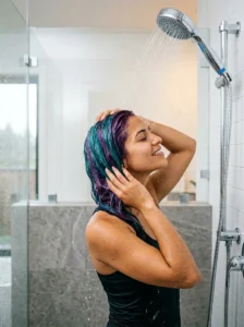 Cool water rinse for hair color protection