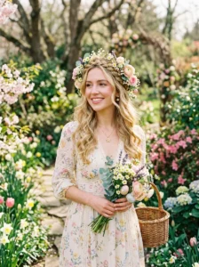 Braided crown hairstyle for Easter