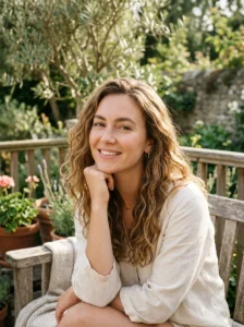 Natural air-dried hairstyle embracing the no styling hair trend