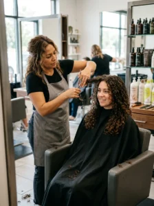 Trim appointment for long layered curly hair