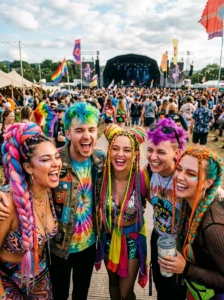 People expressing personality through unique hairstyles