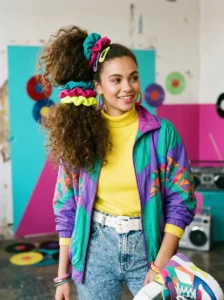 Exaggerated side ponytail hairstyle
