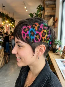 Animal print hairstyle design