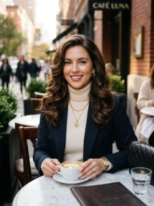 Everyday version of the mob wife hairstyle