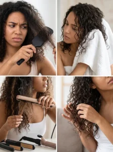Common curly hair care mistakes that can cause frizz and damage