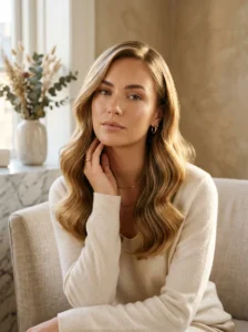Polished beachy blonde hair