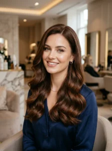 Chestnut brunette waves