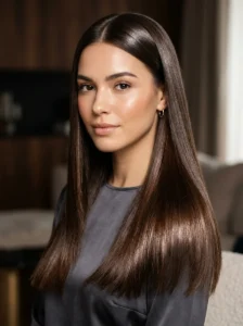 Chestnut brunette glass hair