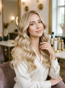 Champagne blonde hair