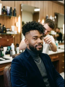 Curly undercut hairstyle