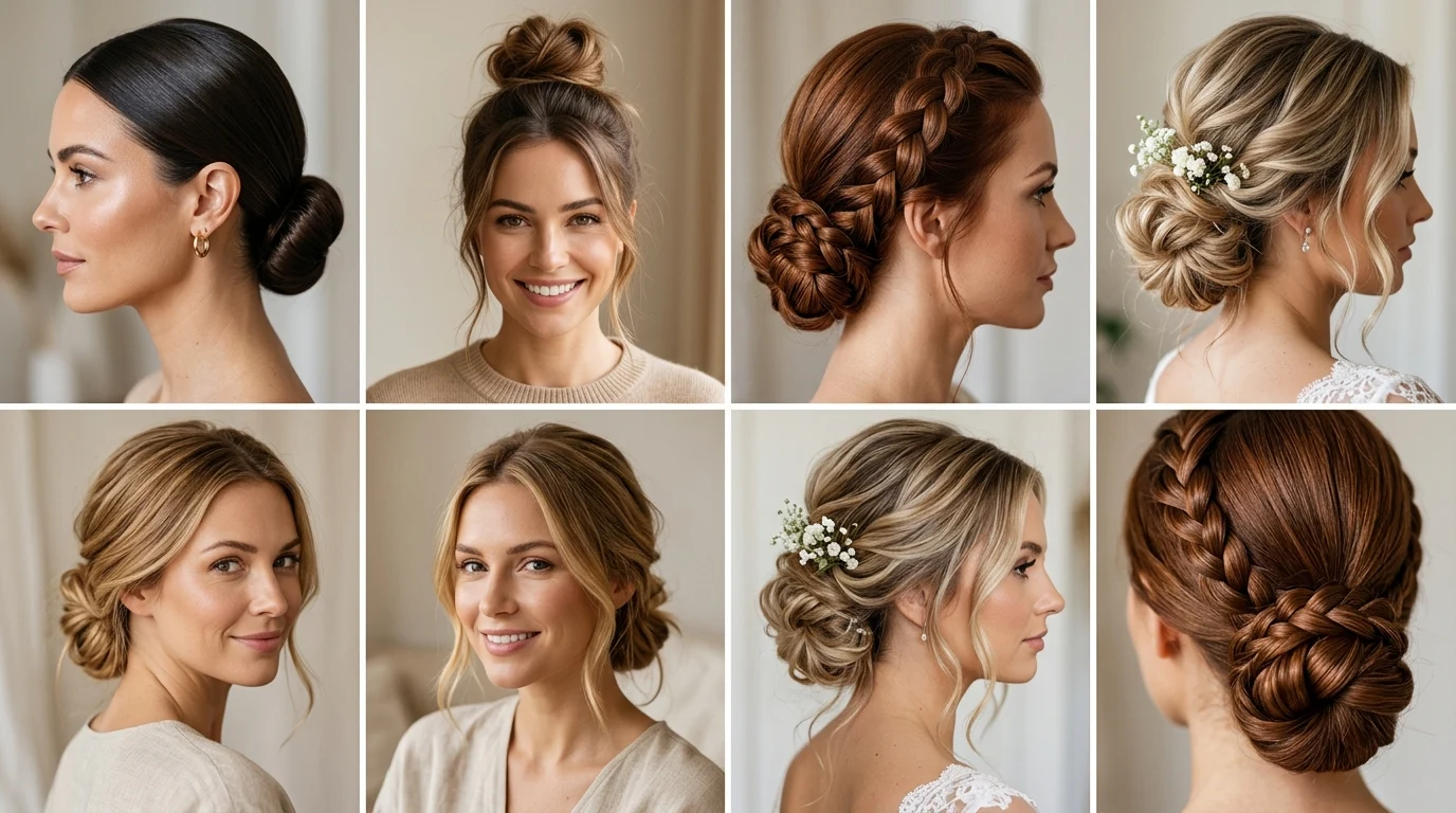 Elegant bun hairstyles for every hair length and occasion
