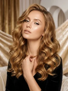 Golden honey blonde hair