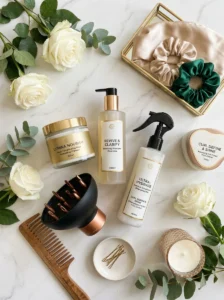 Hair care products for maintaining a curly shag haircut