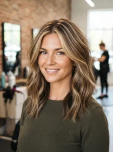 Crown-concentrated streaky highlights