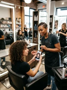 Curly wolf cut consultation