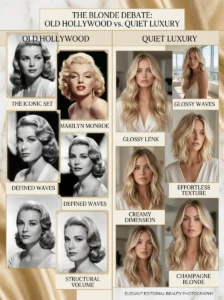 Old Hollywood and old money blonde hair inspiration