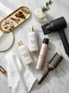 Hair care products for maintaining a razor cut bob