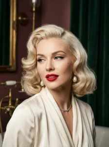 Marilyn-inspired blonde curls