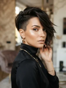 Asymmetrical pixie haircut