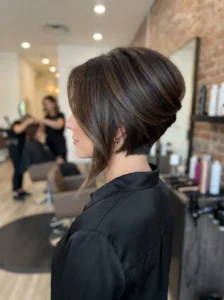 Stacked inverted bob haircut
