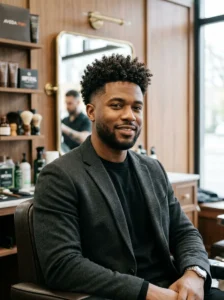 Tapered curly top hairstyle