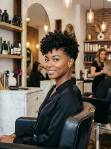 Curly pixie with undercut