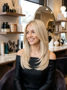 Vanilla blonde hair