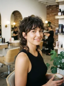 Soft geometric pixie haircut