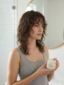 Styling a curly wolf cut