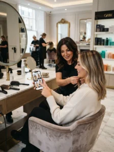 Hair consultation for a unique short haircut
