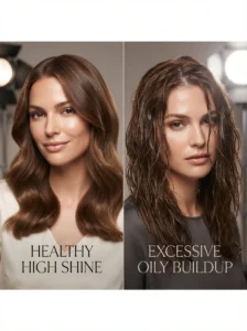 Overly glossy hair trend