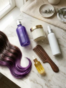 Haircare products for maintaining dip dye colored ends