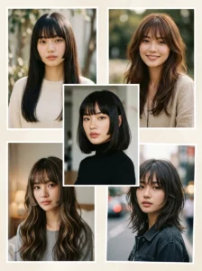 Modern Hime haircut variations