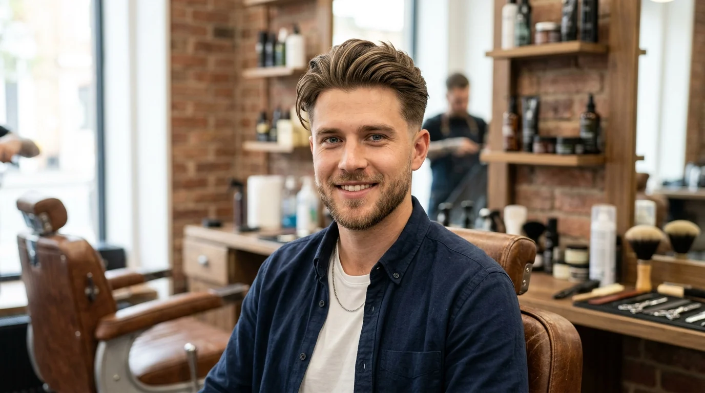Modern short flow haircut with natural movement