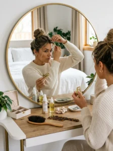 Fixing common rushed hairstyle mistakes with loose texture and simple styling