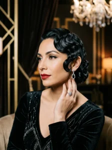 Classic finger waves vintage hairstyle