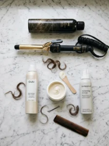 Hair styling products and tools for maintaining a mullet wolf cut