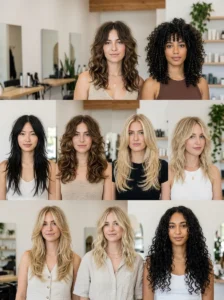 Octopus haircut variations for different hair lengths and textures