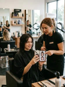 Bob wolf cut adapted for straight, wavy, curly, fine, and thick hair