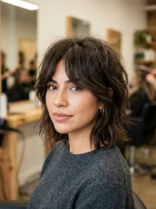 Bob wolf cut combining a structured bob shape with dramatic layered texture