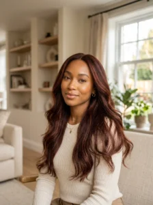Deep auburn weave with subtle copper highlights for added dimension