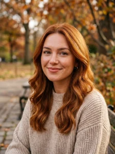 Warm brunette hair with chestnut, chocolate, cinnamon, and toffee-inspired tones.