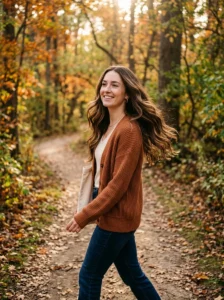 Stylist trimming long layered hair while preserving overall length